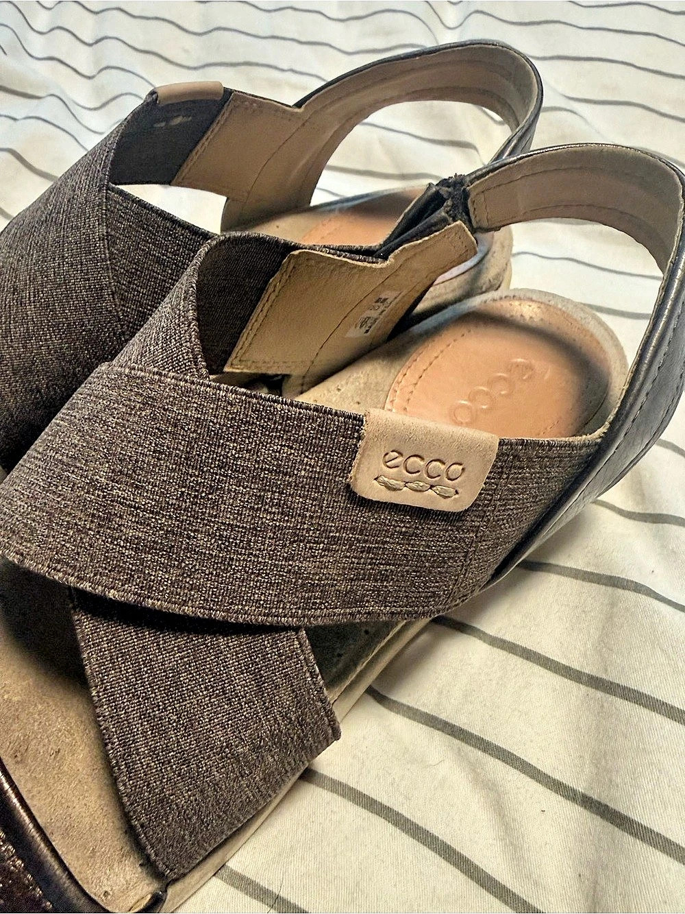 ECCO Flash Cross Strap Slingback Sandal Brown